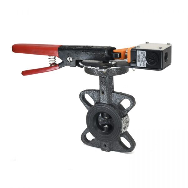 CIBFL C.I. Butterfly Valve with Limit Switch Wafer Type, PN 10/PN 16