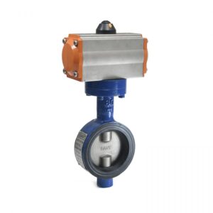 CIBFP C.I. Butterfly Valve with Pneumatic Actuator Wafer Type, PN 10/PN 16